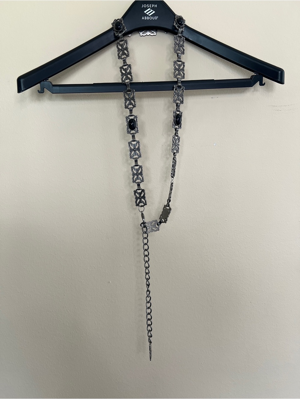 Black and Silver Long belt